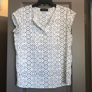 Black and white blouse